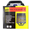 PTI 119pc HSS Jobber Set with Step Drill 1.0mm to 10mm