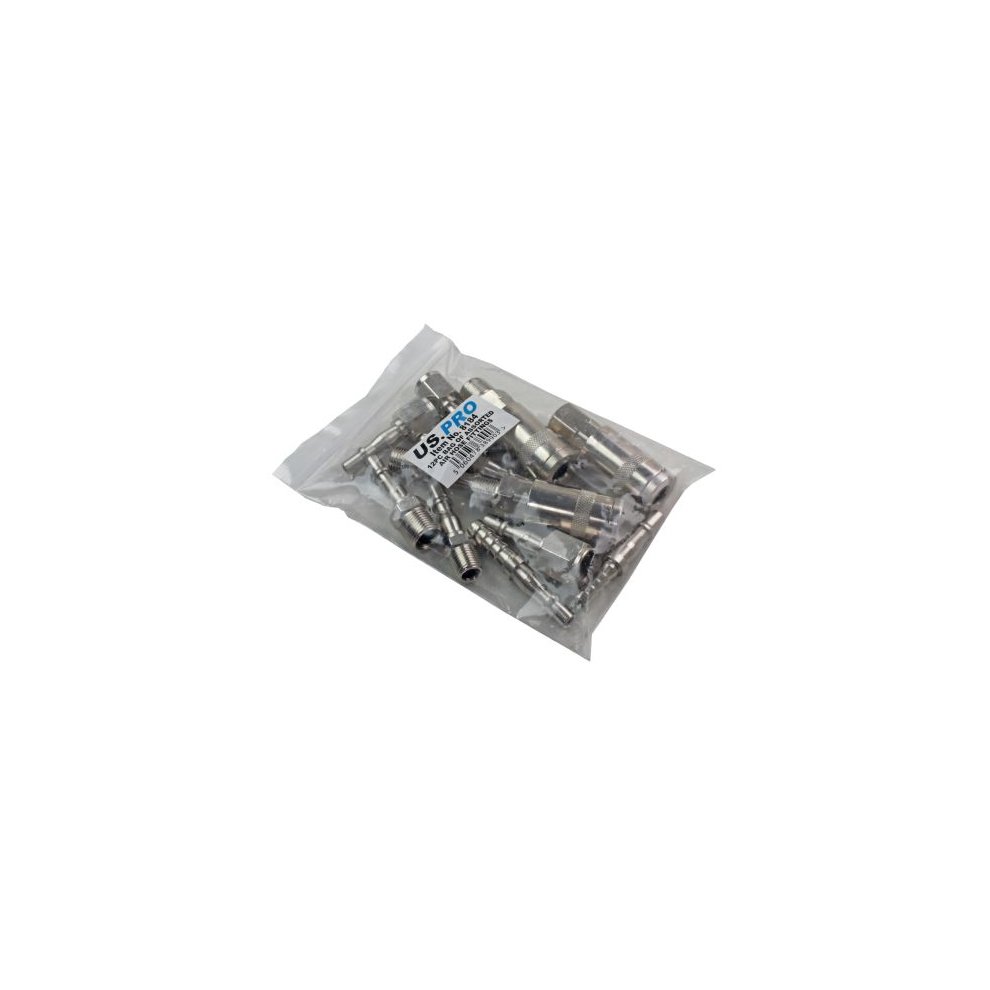 US Pro 12pc Bag of Assorted Air Hose Fittings