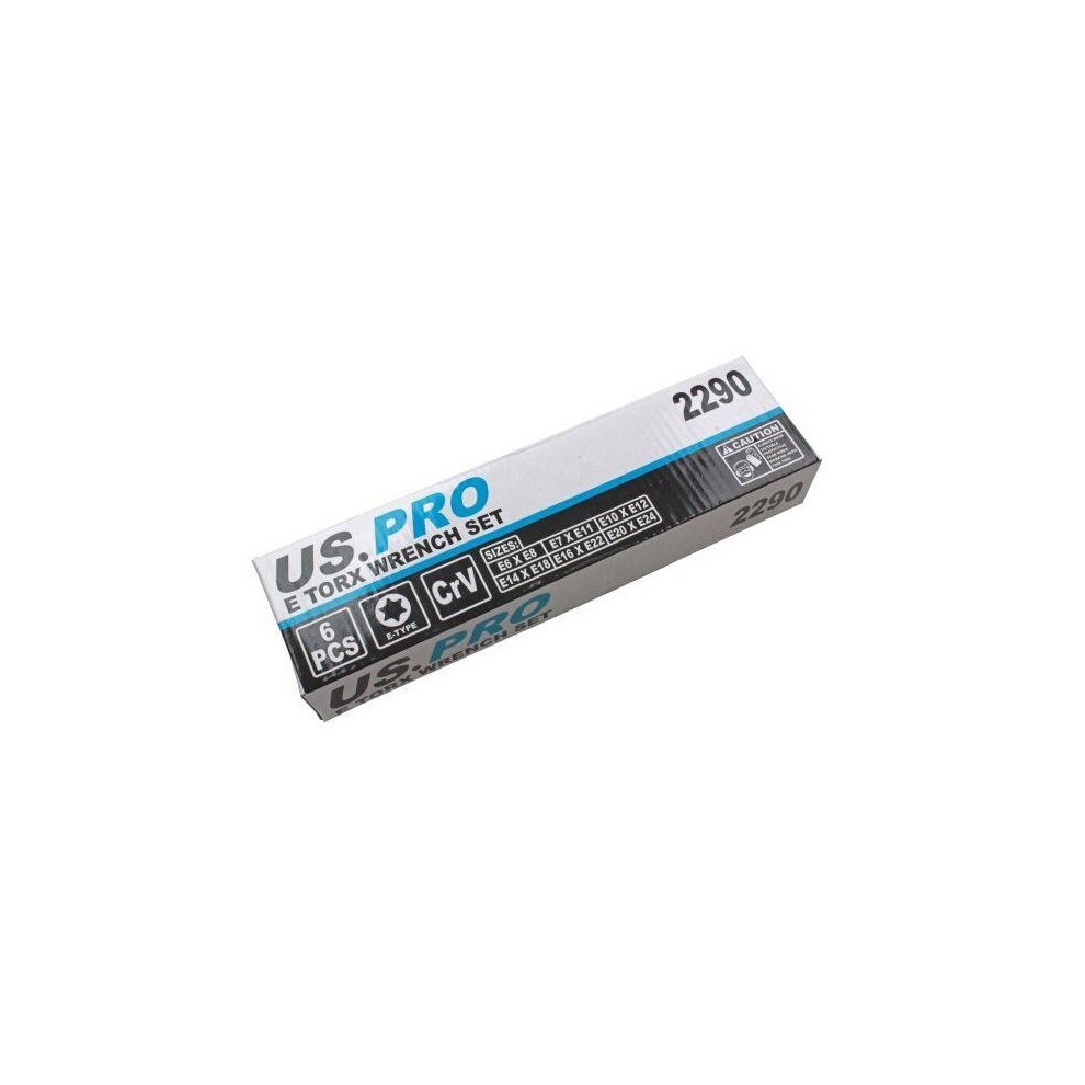 US Pro 6pc E-Torx Wrench Set