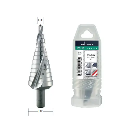 Alpen HSS Cobalt Step Drills.webp