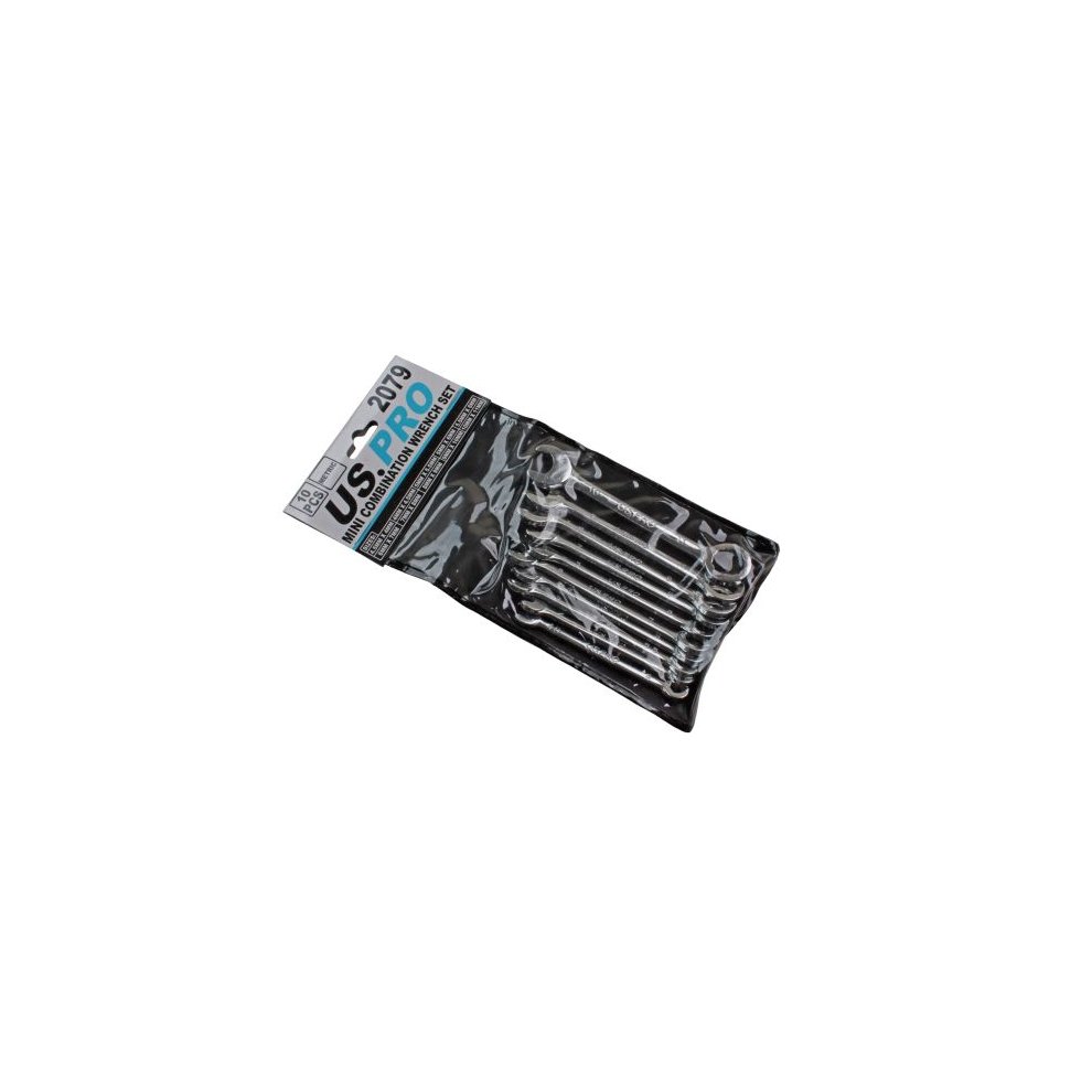 US Pro 10pc Metric Mini Combination Wrench Set