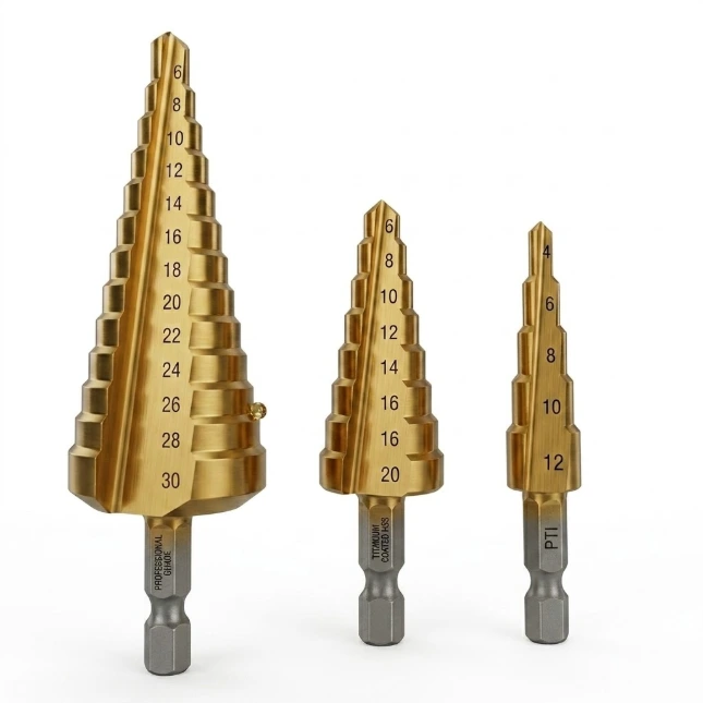 [PTI0635] PTI HSS Tin-Coated Step Drill with 1/4" Hex Fitting (4.00-12.00mm)