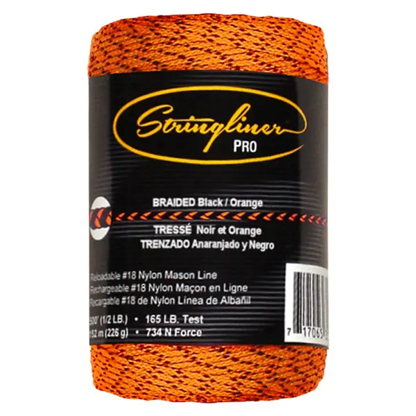 [STRI35491] Stringliner Replacement Braided/Bonded String Line Core Only (Black/Orange, 500FT)