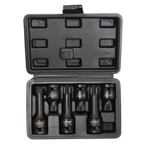 US Pro 6pc 1/2" Drive Impact Spline Bit Sockets Shallow and Deep