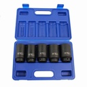 US PRO 5pc 1/2" Drive 12pt Deep Impact Hub Nut Sockets Set