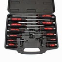 US PRO 12pc Go Through Screwdriver Set SL+PZ