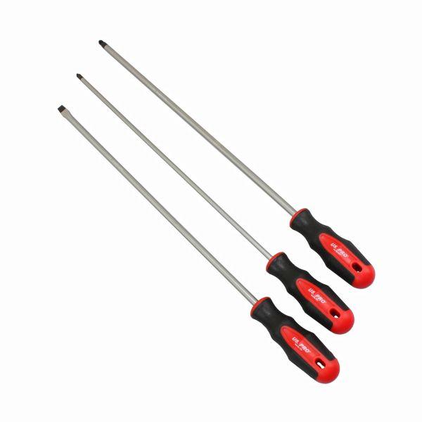 US PRO 3pc Extra Long Screwdriver Set 500mm Long