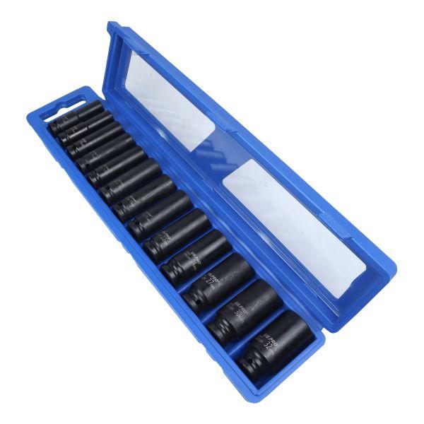 US PRO  13pc 1/2" Drive 12pt Deep Impact Metric Socket Set