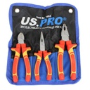 US PRO 3PC Electricians Insulated VDE Plier Set