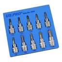 US PRO 10pc 3/8" Drive 48mm Long Torx Bit Socket Set