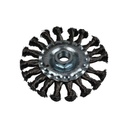Vewerk 100mm x M14 Twist Knot Flat Wire Wheel Brush Box of 4