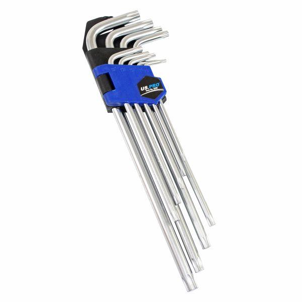 US Pro 9pc Extra Long Torx Hex Allen Key Set
