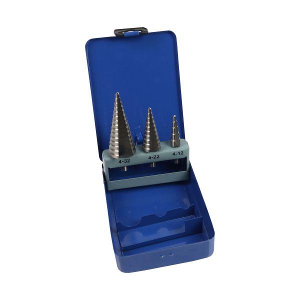 [BER2604] US PRO 3pc HSS Step Drill Set