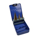 US PRO 3pc HSS Step Drill Bit Set Titanium Coated