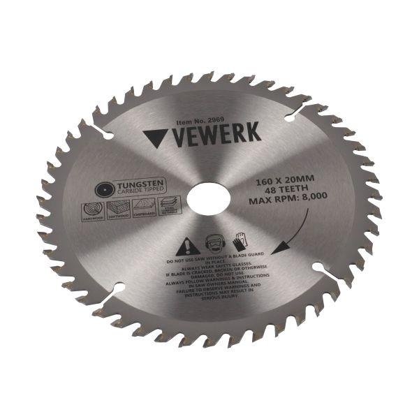 Vewerk 160 X 20/16mm 48T TCT Circular Saw Blade 2.4mm Kerf