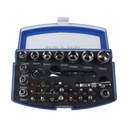Bergen 31pc Socket and Screwdriver Bit Set 1/4" Drive US Pro