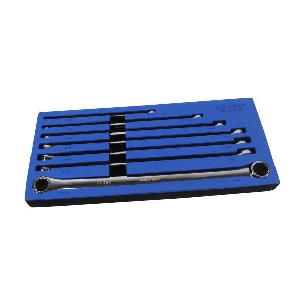 [BER3222] US PRO 7pc Aviation Double Ended Ring Extra Long Spanner Set 8-24mm