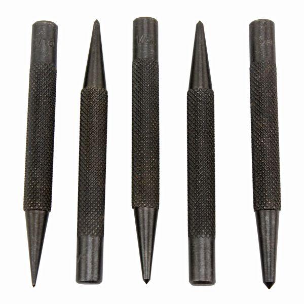 US PRO 5pc Centre Punch Set 1/16" 3/32" 1/8" 5/32" 3/16"