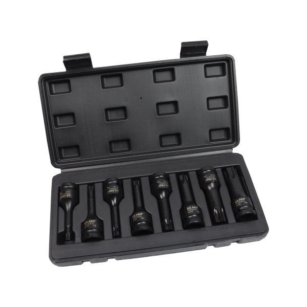 US PRO 8pc 1/2" Drive Impact Torx Bit Sockets Set