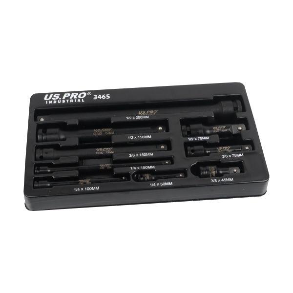 US PRO 9pc Impact Extension Bar Set 1/4" 3/8" 1/2"