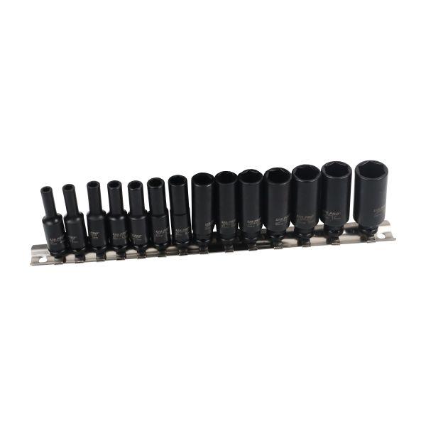 US PRO 14pc 1/4" Drive 6pt Deep Impact Sockets