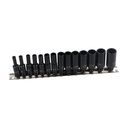 14PC 1/4" DR 6 PT DEEP IMPACT SOCKETS