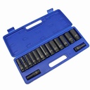 US PRO 15pc Deep Wall Impact Set 10mm - 24mm 1/2" Drive