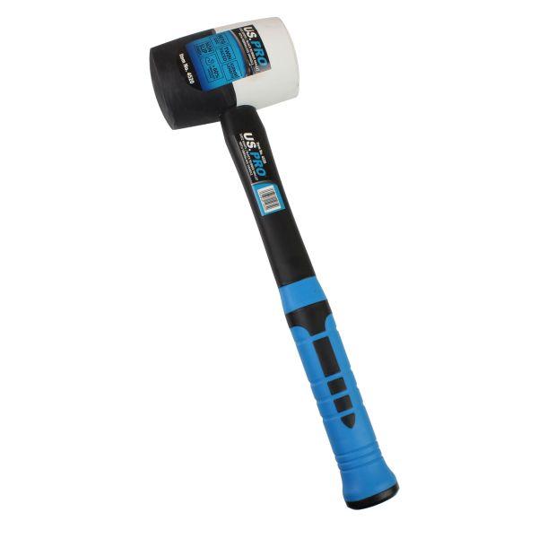[BER4520] US PRO 32oz White & Black Rubber Mallet with Fibreglass Handle
