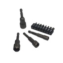15PC 1/4" HEX DR MAGNETIC IMPACT NUT DRIVER & BIT SET METRIC