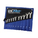 US PRO 11PC METRIC COMBINATION SPANNER SET 6-19MM
