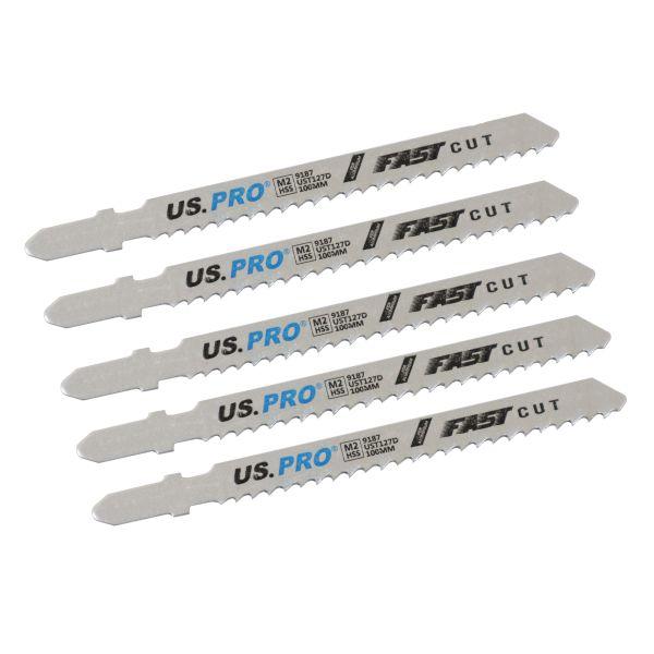 US Pro 100mm 8TPI Jigsaw Blade For Aluminium Pack 5