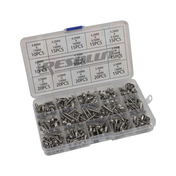 [BER9233] Resolut 220pm Assorted Pozi Flanged Head Self Tapping Screws