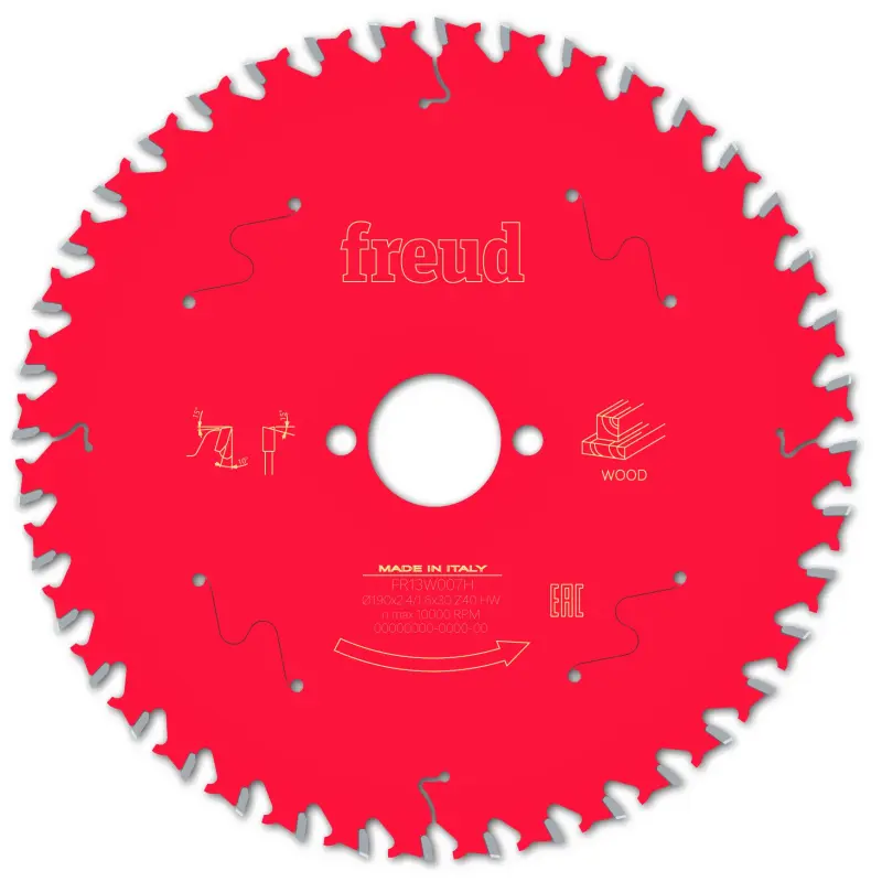 [BOSFR13W007H] Freud Circular Sawblade HH Wood 190 x 30 x 2.4/1.6 x T40