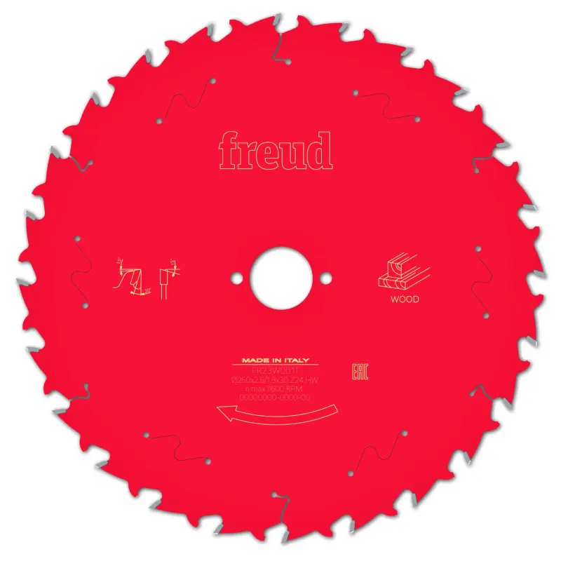 [BOSFR23W001T] Freud Circular Sawblade Table Wood 250 x 30 x 2.8/1.8 x T24 LP20M 025P