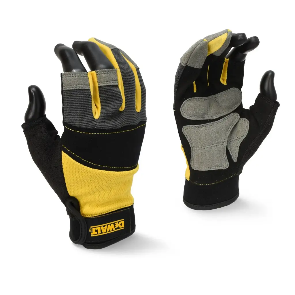 [DEWDPG214L] DeWalt Black Performance 3 Finger Work Gloves Large