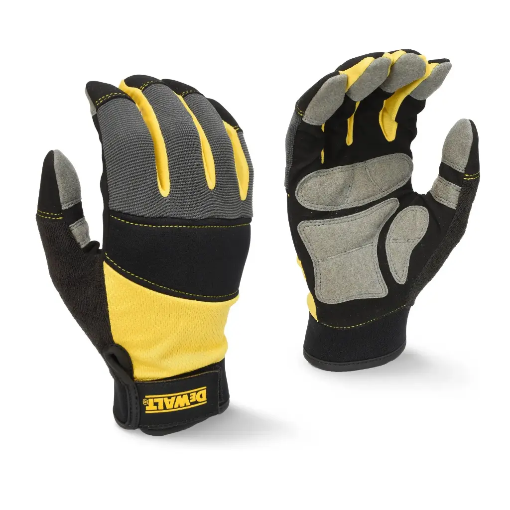 DeWalt Black Performance Full Finger Work Gloves Large