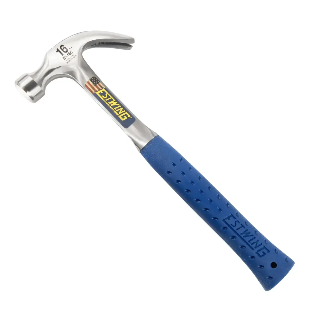 Estwing 16oz Curved Claw Nail Hammer with Vinyl Grip E3/16C