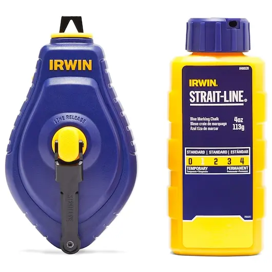 Irwin Strait-Line 100ft Chalk Reel With Blue Chalk