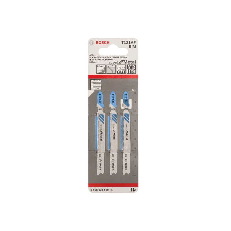 Bosch T121AF Speed for Metal Jigsaw Blade