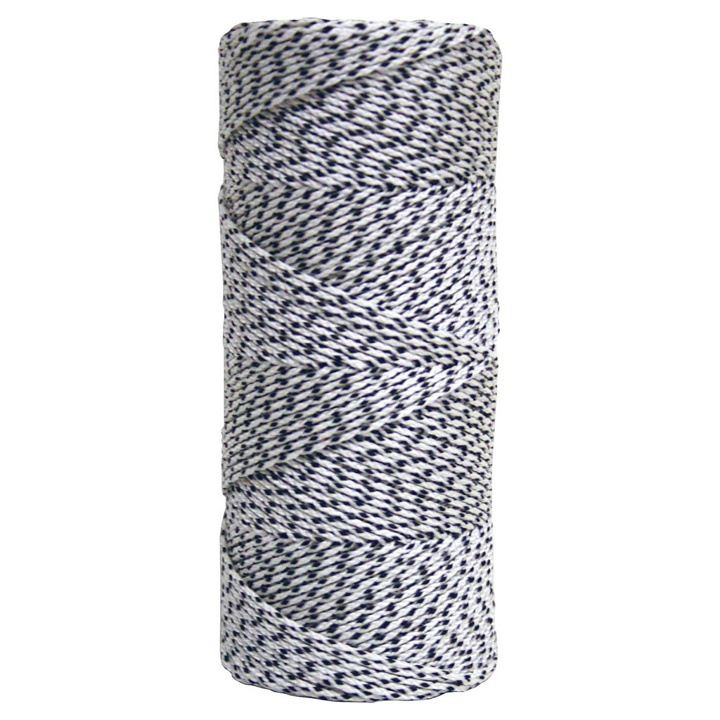 [KRA-BC352] Kraft Bonded Braided Nylon Line (White & Black) - 500'