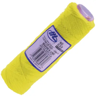 Marshalltown Braided Nylon Mason's Line 250ft Fluorescent Yellow