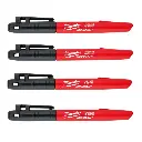 Milwaukee Inkzall Black Fine Markers 4 Pack
