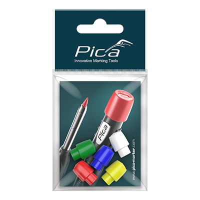 [PICA55801] Pica Accessory Set Coloured Caps for Pica Dry