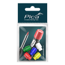 Pica Accessory Set Coloured Caps for Pica Dry