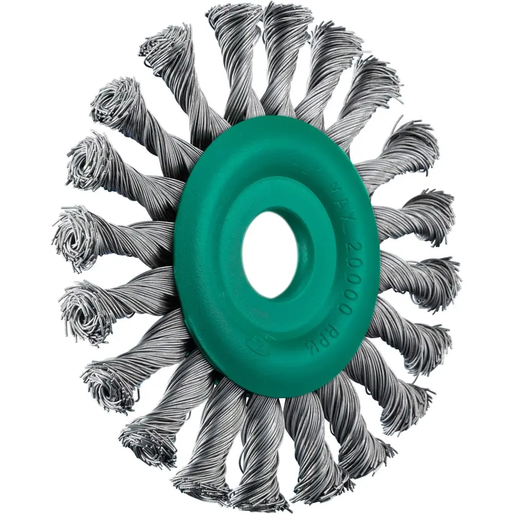 SIT 115mm x 22.2mm Steel Twist Knot Wheel Brush U115