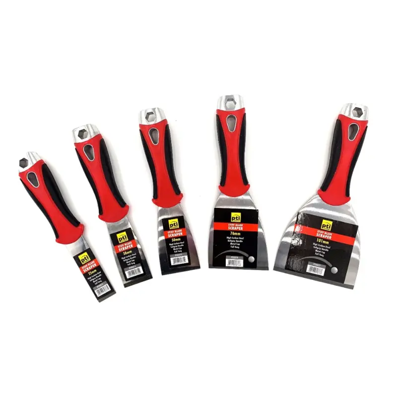 PTI Stiff Blade Scrapers with Soft Grip Handle