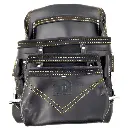 PTI Premium Black Leather Carpenter Pouch