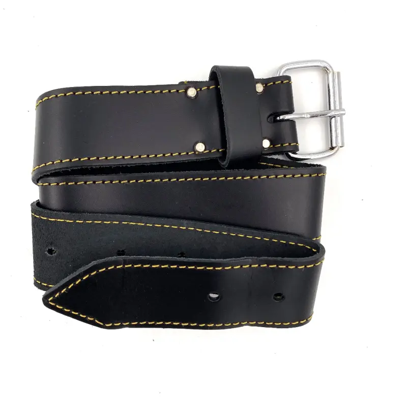 PTI Premium Black Leather Belt
