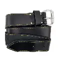 PTI Premium Black Leather Belt