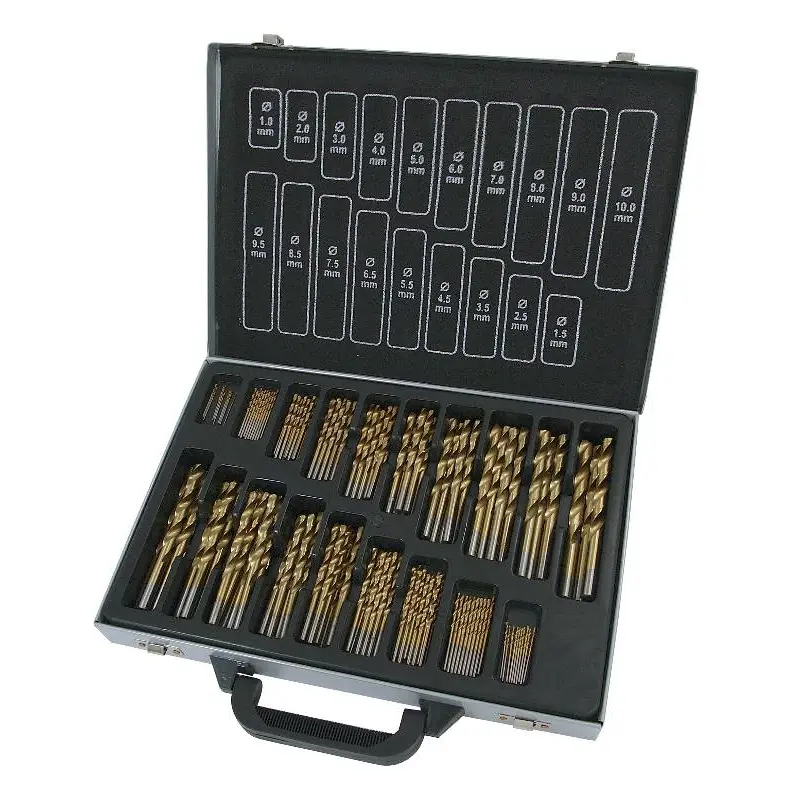 PTI 170pc Tin Coated HSS Drill Bit Set